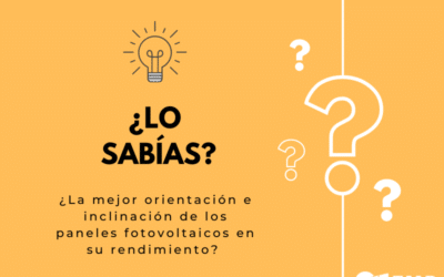 ¿Lo sabías? La mejor orientación e inclinación de los paneles fotovoltaicos en su rendimiento?