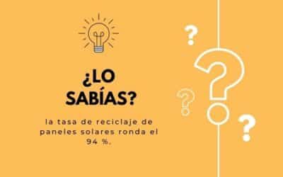 ¿Lo sabías? La tasa de reciclaje de un panel solar ronda al 94%